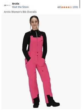 Arctix Women's Pink Bib Overalls Size Small 31” Inseam